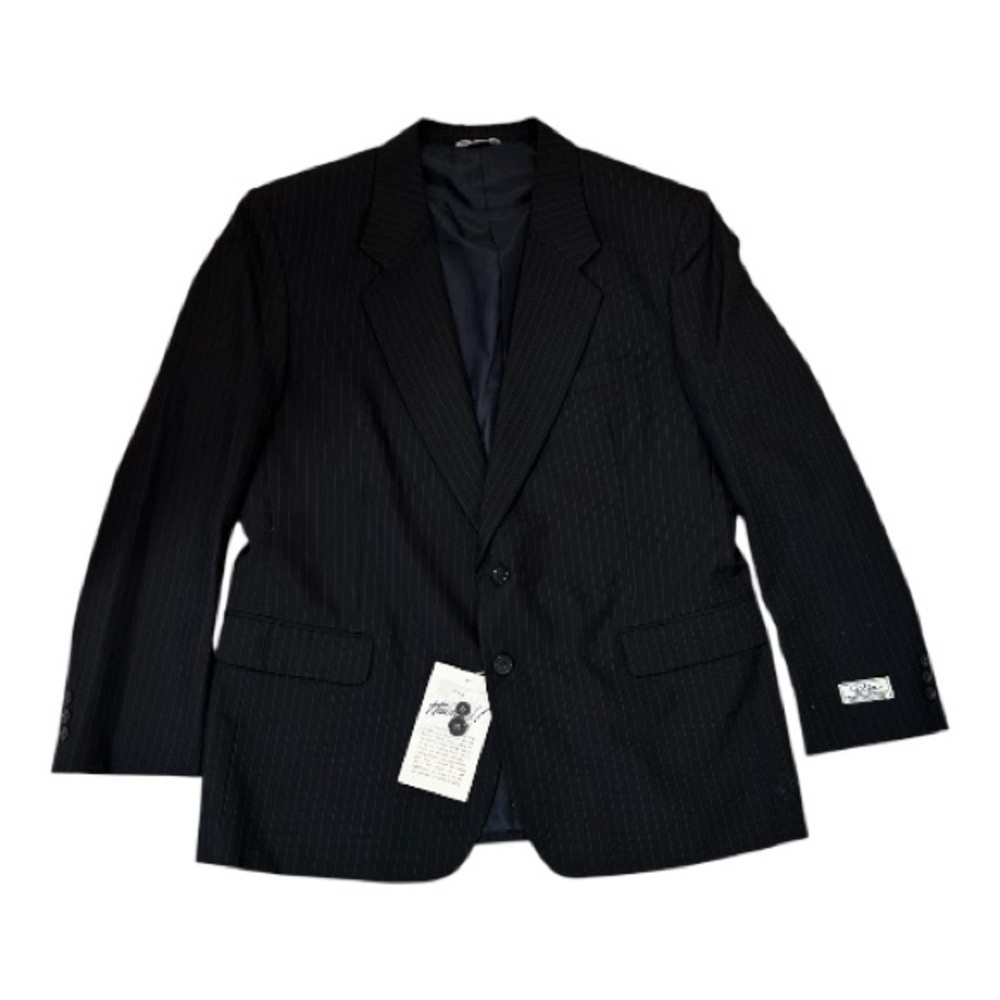 Duke London Signature Collection BlackPinstripe Blazer – Men’s Classic Fit 44(R)